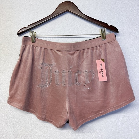 Juicy Couture Velour Bling Shorts Set of 2 - Picture 1 of 4